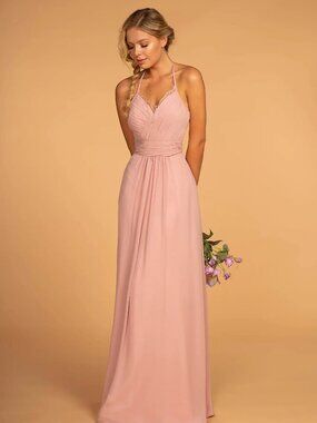 NEW DUSTY ROSE Chiffon Halter Bridesmaid Dress Floor Length GL2606